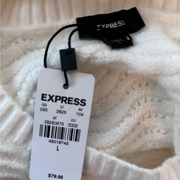 NWT Express | Cream Knit Sweater - Picture 3 of 3